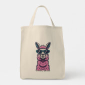 Llama zegt je Rock | eigenzinnige pose in zonnebri Tote Bag (Achterkant)