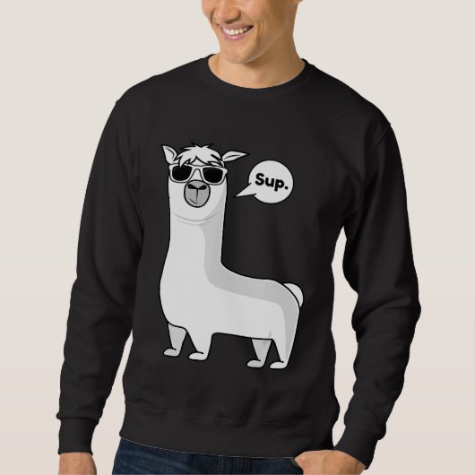Llama Zegt Sup Alpaca Schattig Dier Trui (Voorkant)