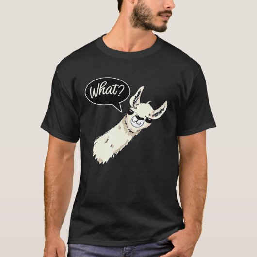 Llama zegt Wat ontwerp T-shirt (Voorkant)
