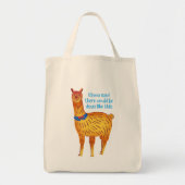 Llama zei dat er dagen zoals deze zouden zijn tote bag (Voorkant)