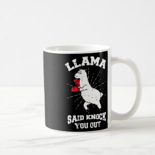 Llama zei dat je de boxing Funny Halloween Gi hebt Koffiemok