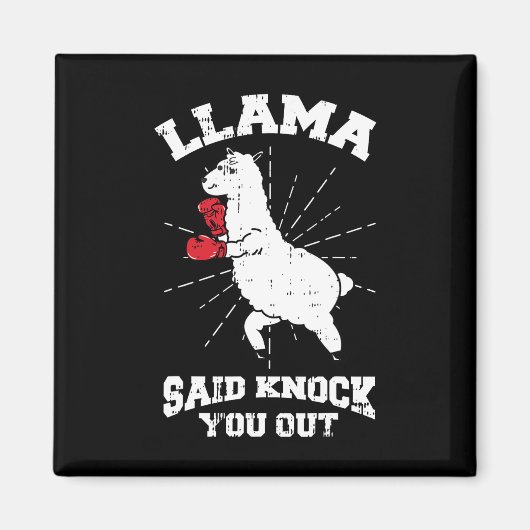 Llama zei dat je de boxing Funny Halloween Gi hebt Magneet (Voorkant)
