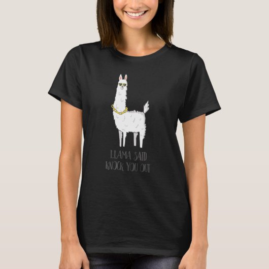Llama zei knock-out Llama Mama T-shirt (Voorkant)
