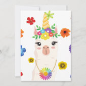 Llamacorn Blank Uitnodiging 5x 7 kaart (Voorkant)