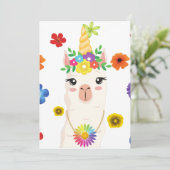 Llamacorn Blank Uitnodiging 5x 7 kaart (Staand voorkant)