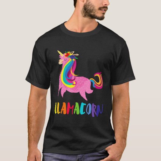 Llamacorn Cute Unicorn Llama Animal T-shirt (Voorkant)
