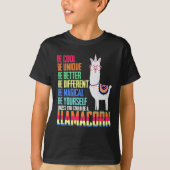 Llamacorn Funny Cute Llama Unicorn T-shirt (Voorkant)