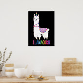 Llamacorn - Funny Unicorn Llama Poster (Keuken)