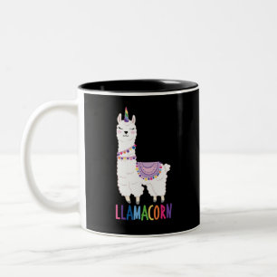Llamacorn - Funny Unicorn Llama Tweekleurige Koffiemok