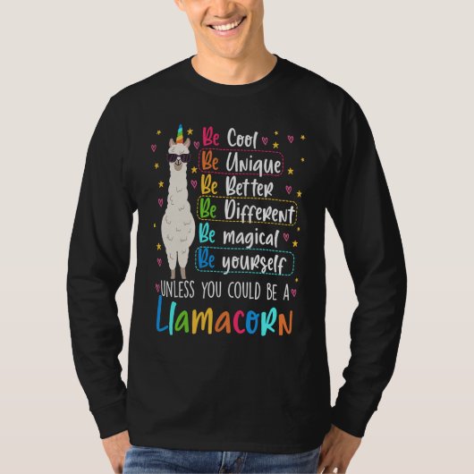 Llamacorn Graphic For Teachers And Students T-shirt (Voorkant)