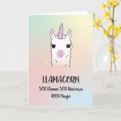 Llamacorn Kaart (Gele Bloem)