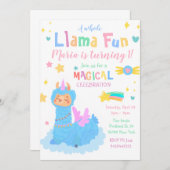 Llamacorn Magisch feest Llama leuk Verjaardag Kaart (Voorkant / Achterkant)