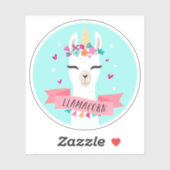 Llamacorn Schattige Kawaii Eenhoorn Llama Sticker (Vel)
