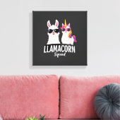 Llamacorn-squad Funny Unicorn Llama-squad Kerstmis Canvas Afdruk (Insitu (Woonkamer))