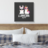 Llamacorn-squad Funny Unicorn Llama-squad Kerstmis Canvas Afdruk (Insitu (Slaapkamer))