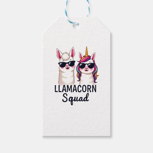 Llamacorn Squad Grappige Eenhoorn Llama Squad Kers Cadeaulabel (Voorkant)