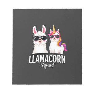 Llamacorn Squad Grappige Eenhoorn Llama Squad Kers Notitieblok