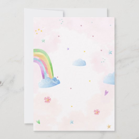 Llamacorn verjaardagsuitnodiging Magische verjaard Kaart (Achterkant)