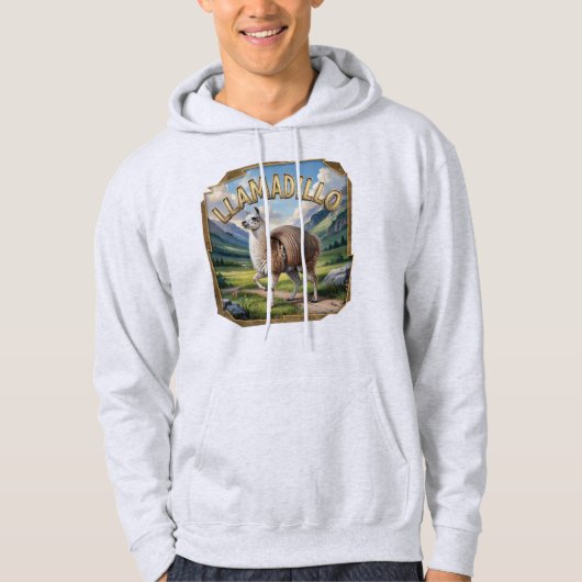 Llamadillo Fotografisch Combo Wezen Grappig Hoodie (Voorkant)