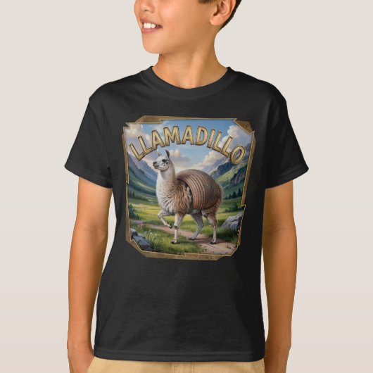 Llamadillo Fotografisch Combo Wezen Grappig T-shirt (Voorkant)