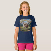 Llamadillo Fotografisch – Llama Armadillo Grappig T-shirt (Voorkant volledig)