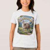 Llamadillo Fotografisch – Llama Armadillo Grappig Tri-Blend Shirt (Voorkant)