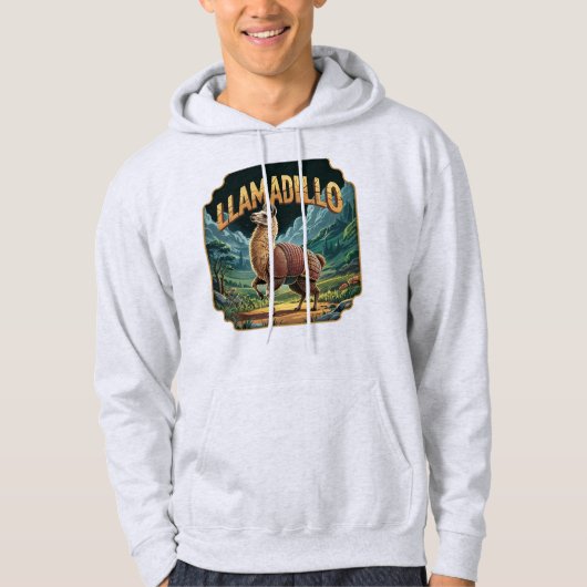 Llamadillo illustratie Combo Creature Funny Hoodie (Voorkant)