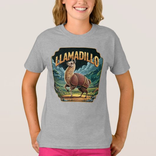 Llamadillo illustratie Combo Creature Funny T-shirt (Voorkant)