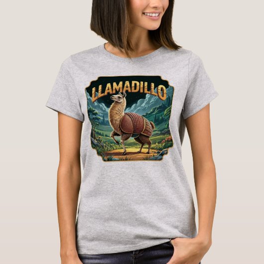 Llamadillo illustratie Combo Creature Funny T-shirt (Voorkant)