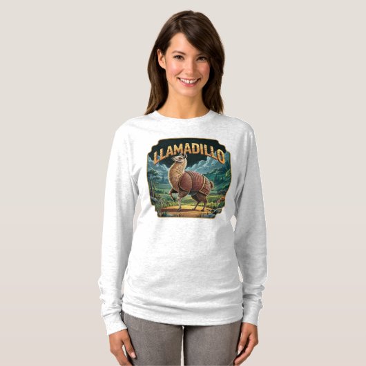 Llamadillo illustratie Combo Creature Funny T-shirt (Voorkant volledig)
