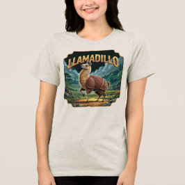 Llamadillo illustratie Combo Creature Funny Tri-Blend Shirt