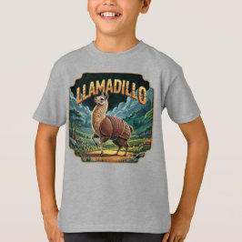 Llamadillo-illustratie – Llama Armadillo Grappig T-shirt