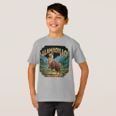 Llamadillo-illustratie – Llama Armadillo Grappig T-shirt (Voorkant volledig)