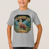 Llamadillo Illustration – Llama Armadillo Funny T-shirt (Voorkant)