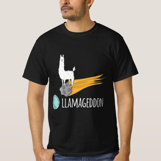 Llamagedon Llama Armageddon Pun. T-shirt (Voorkant)