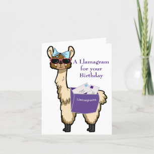 Llamagram Birthday Card Kaart