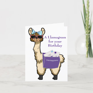 Llamagram Birthday Card Kaart