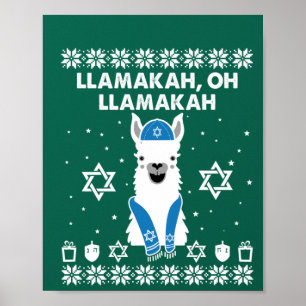 Llamakah, Oh Llamakah Hanukkah Gifts Poster