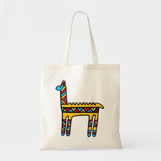 Llamakleuren Tote Bag (Voorkant)