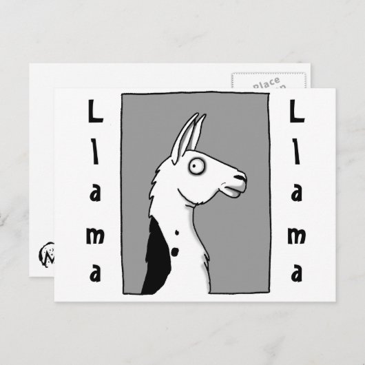 LlamaLlama Briefkaart (Voorkant / Achterkant)