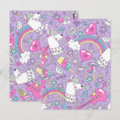 Llamapatroon 1 briefkaart (Voorkant / Achterkant)