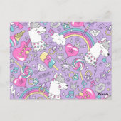 Llamapatroon 1 briefkaart (Achterkant)