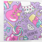 Llamapatroon 1 drieluik wenskaart (Binnenzijde eerst)