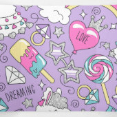 Llamapatroon 1 drieluik wenskaart (Binnenkant midden)