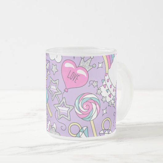 Llamapatroon 1 matglas koffiemok (Voorkant rechts)