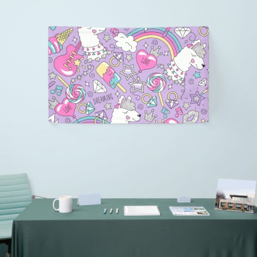 Llamapatroon 1 spandoek (Beurs)