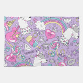 Llamapatroon 1 theedoek (Horizontaal)