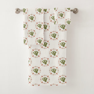 Llamarama Collectie   Cactus Circle Bad Handdoek