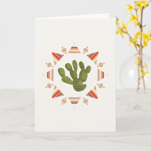 Llamarama Collectie | Cactus Circle Kaart (Gele Bloem)
