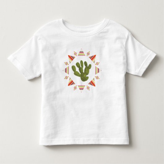 Llamarama Collectie | Cactus Circle Kinder Shirts (Voorkant)